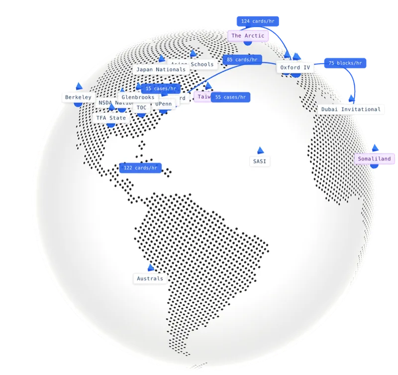 DebateCardAI debate prep platform globe